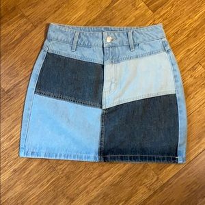 Mini jean skirt